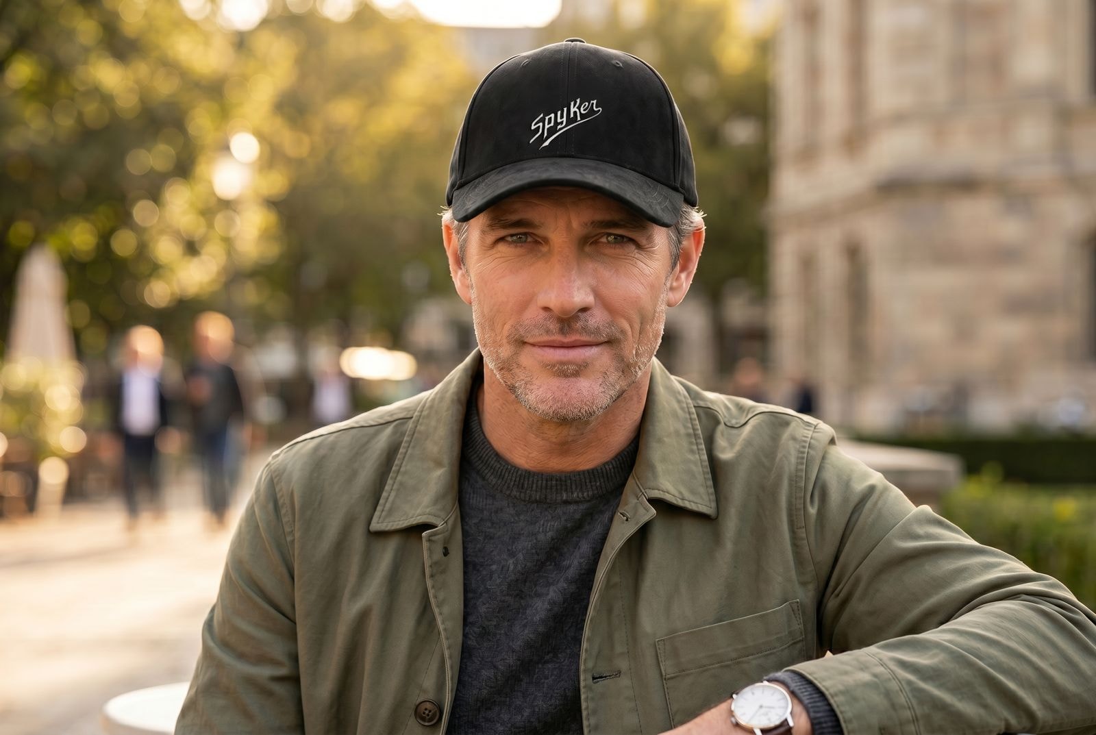 Cap - black suede
